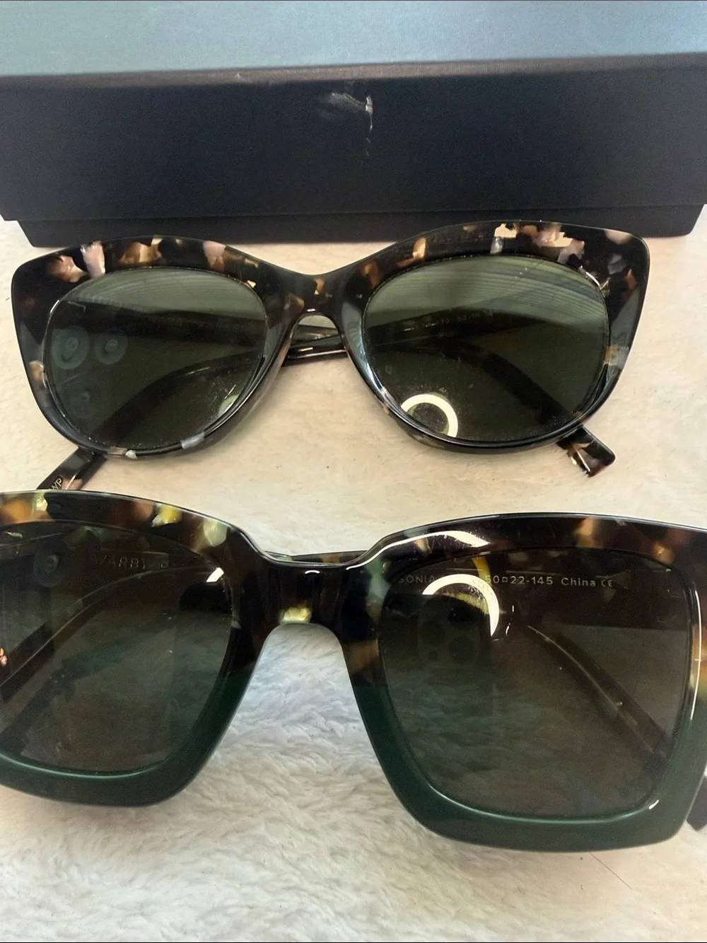 2 Pair Warby Parker Sonia and Lita Colored Tortoise Designer Glasses Frames